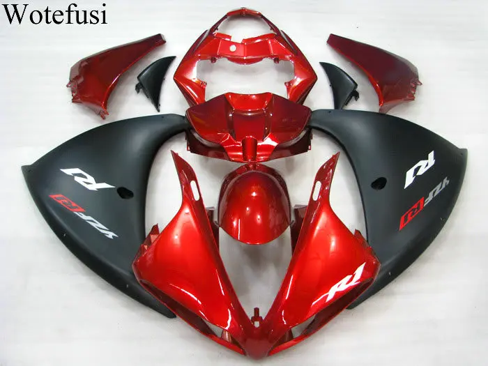 

Wotefusi Hot New Black + Red ABS Bodywork Fairing Injection Mold For YAMAHA YZF1000 R1 2009 2010 09-10 (5) [CK833]