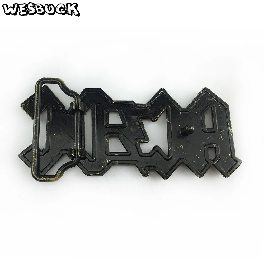 WesBuck Brand Fashion Heavy Western Metal Music Belt Buckle Luxury Zinc Alloy Buckles With PU Belt Festival Gifts