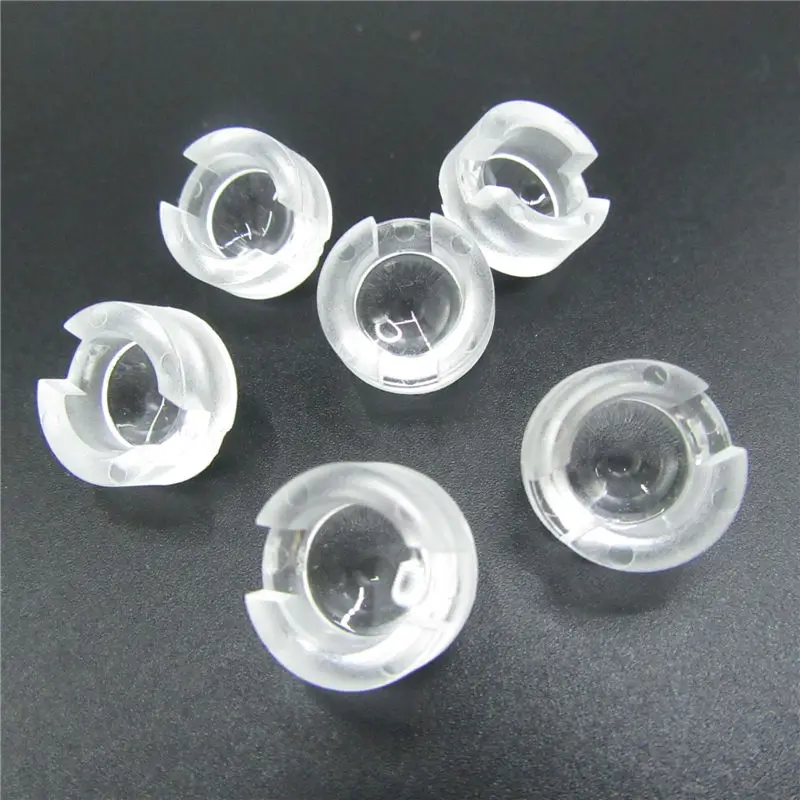 13mm 1W 3W Mini LED Lens 15 30 45 60 90 100 Degree for IR CCTV LED PCB Convex Acrylic Lens With Holder Reflector Collimator