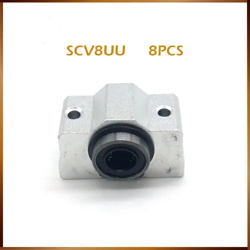 

Free shipping 8pcs SC8VUU SC8V SCV8UU SC8VUU linear bearing block DIY linear slide bearing units CNC router linear Rods shaft