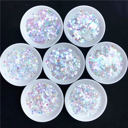 Trasparente 3-5 millimetri Ultrasottile Dot Star Del Cuore di Figura della Luna di Paillettes Nails Glitter Paillettes Eo-Friendly PET Sequin per la Bellezza Delle Unghie