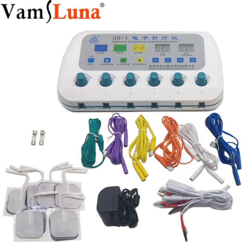 Electric Acupuncture Stimulator Machine SH-I  Massager Body Care With 6 Output Channel  Electro Stimulation Treatment Instrument