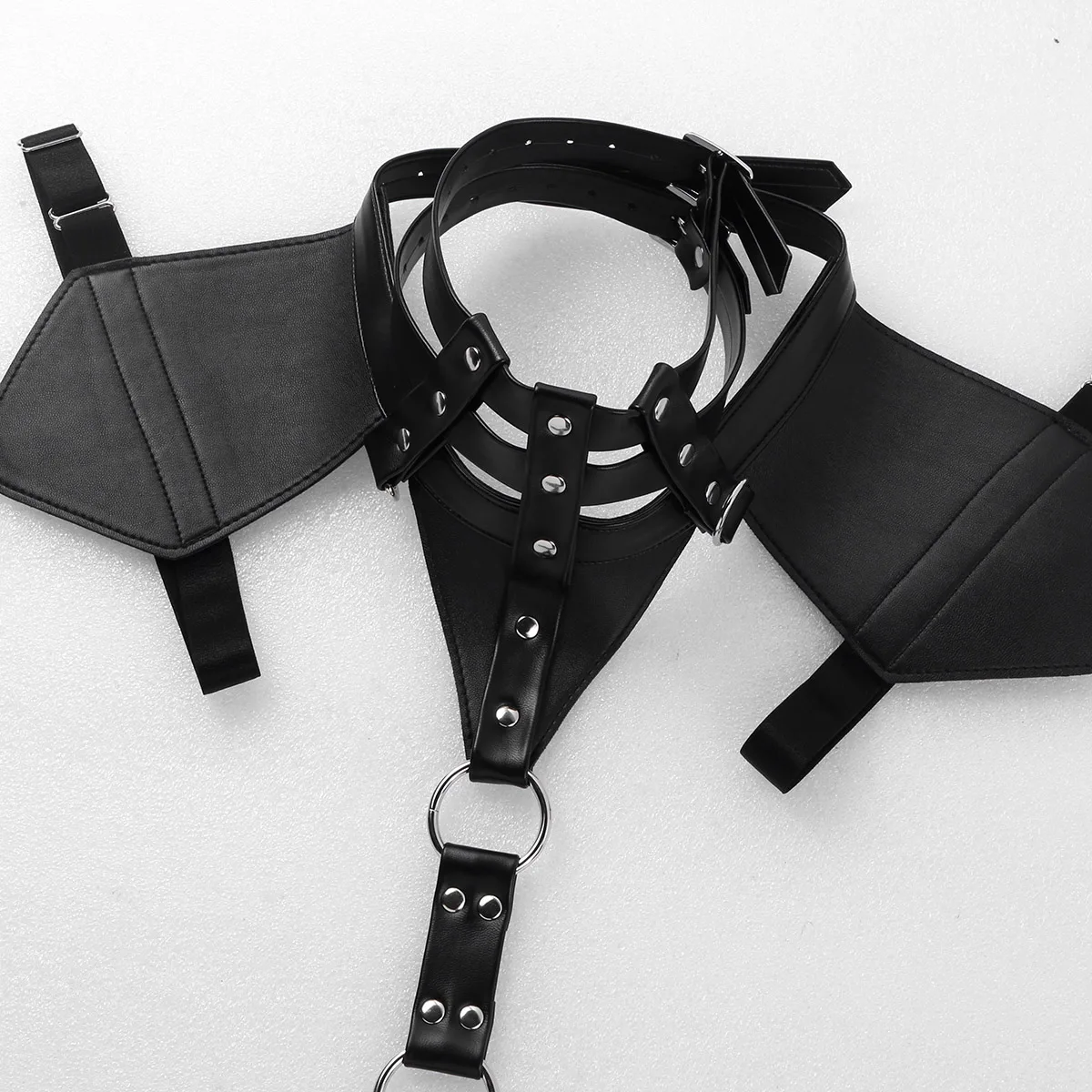 iiniim Mens Leather Body Chest Harness Erotic Punk Slim Fit Top Sexy Party Clubwear Costume Gay Male Cosplay Bondage BDSM Belt