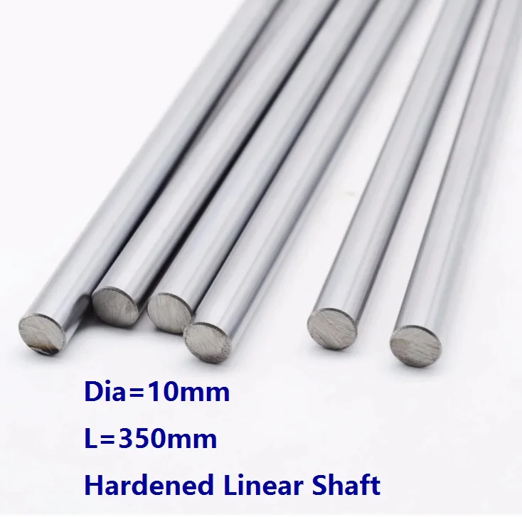 

50pcs/lot Dia 10mm shaft 350mm long Chromed plated linear shaft hardened shaft rod bar rail guide for 3d printer cnc parts