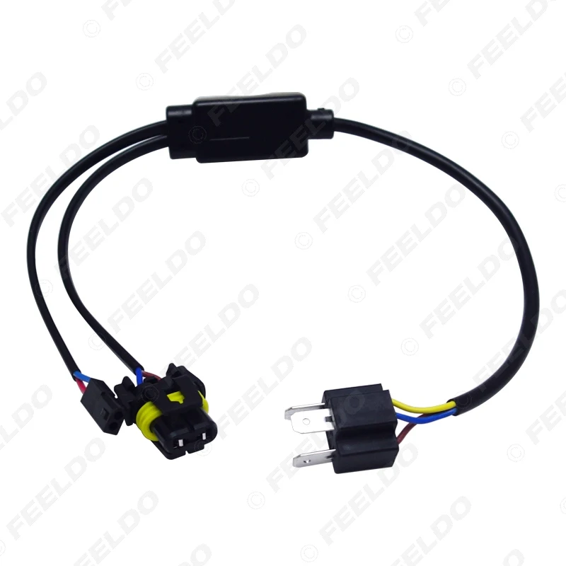 FEELDO 1Pc Vereenvoudigd H4/9003/HB2 Hi/Lo Bi-Xenon Hid-lampen Relais Harnas Bedrading controller # FD-4514