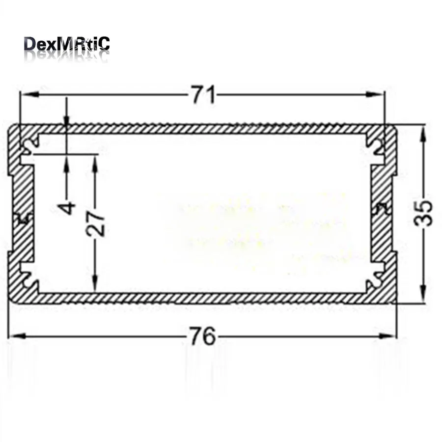 Aluminum Enclosure Electric Project Box Circuit Board Instrument  Case DIY 76x35x100mm NEW Splitted Body Wholesale