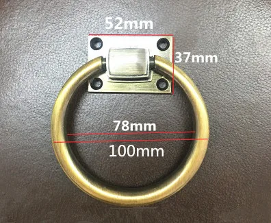 1 pcs Zinc Alloy Big Door Knocker picaportes  bigger drop rings Chrome Plated Round Simple furniture Wood handles picaportes