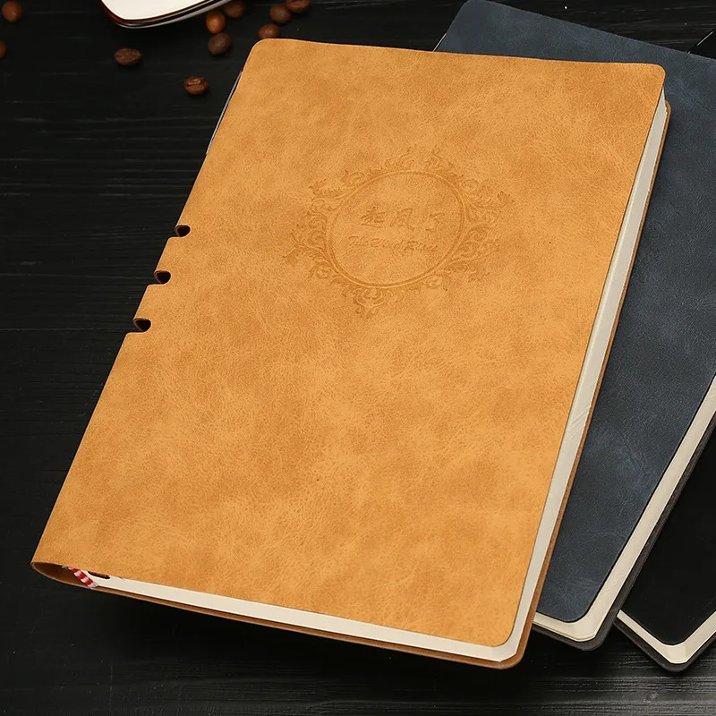 1pcs A5 Leather Notebook 112 Sheets Upscale Business Office Gift Notepad Practical Daily Memos Office School Notebook