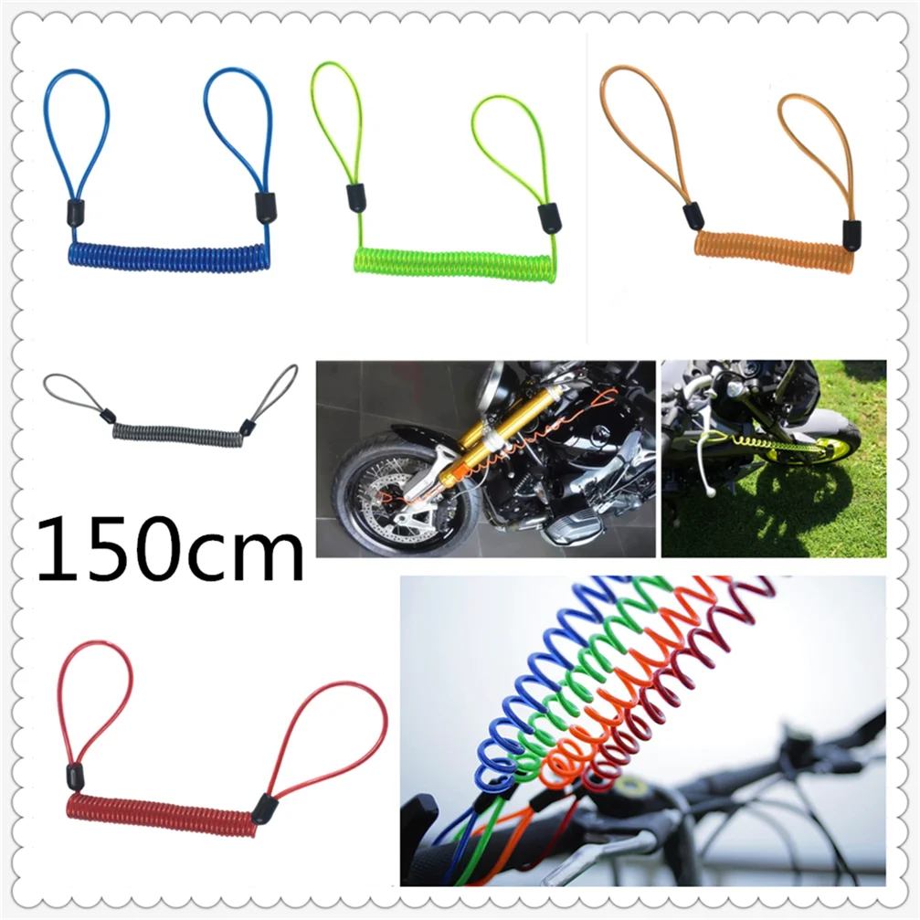 150cm motorcycle burglar alarm reminder rope spring pull wire for BMW K1600 GT GTL R1200GS R1200GS ADVENTURE R1200R