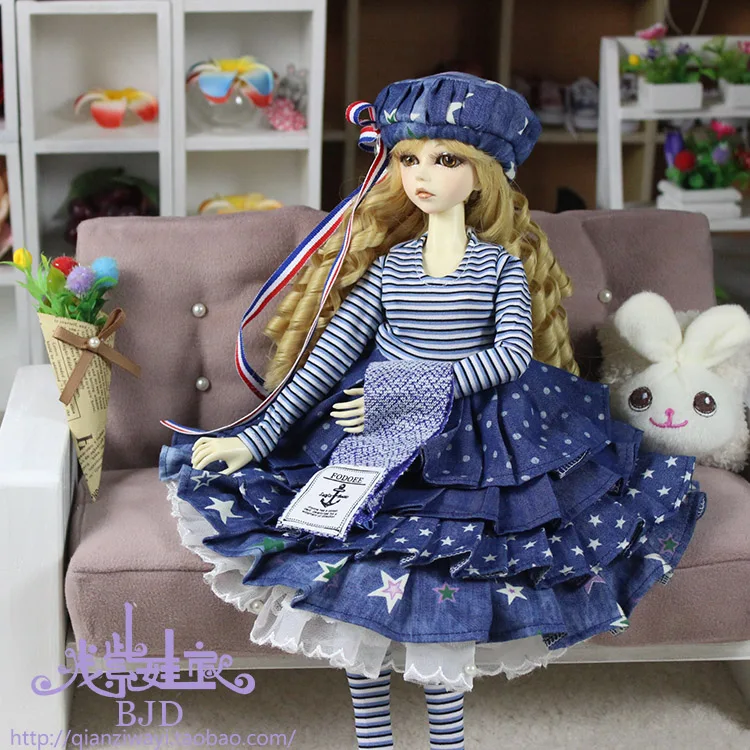 1/4 1/3 scale BJD dress+hat+scarf for SD clothing BJD doll accessories,Not included doll,shoes,wig and other accessories 18D1596