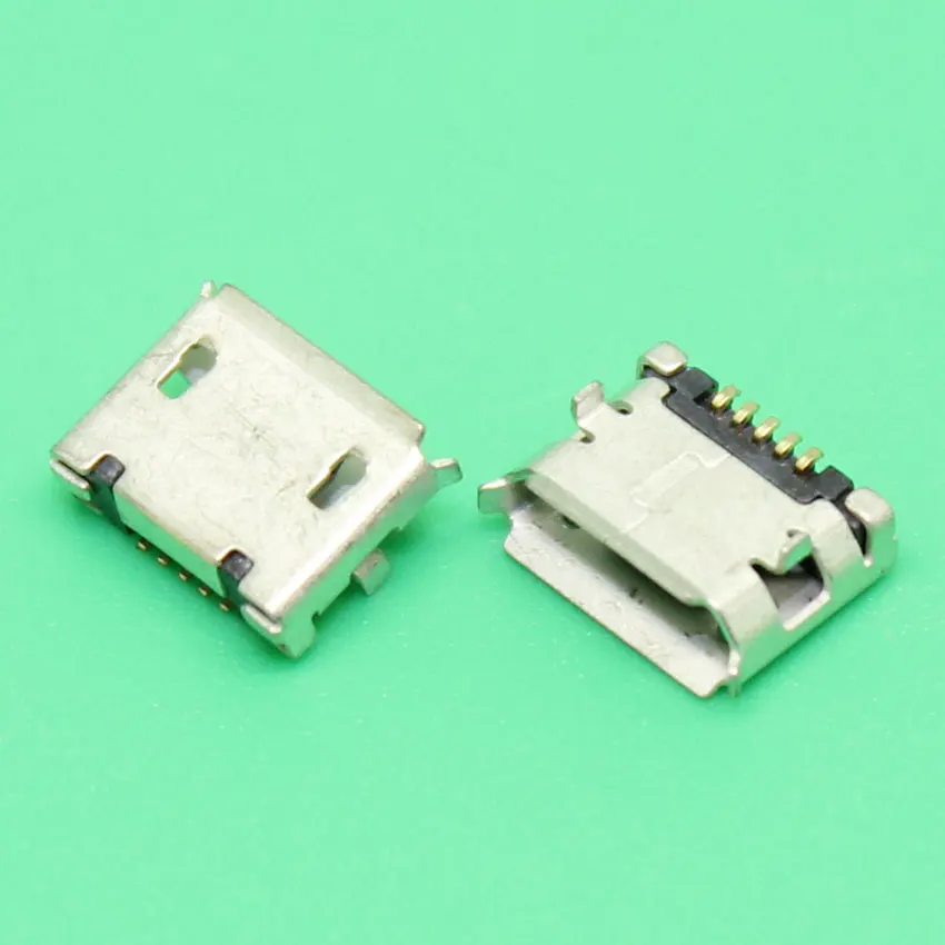 50 piezas de conector Micro USB de 5 pines, tipo V8, puerto de carga y datos SMD/DIP 5