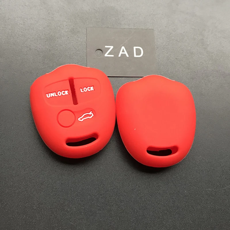 ZAD silicone car key fob cover case set skin protector for Mitsubishi ASX Outlander Lancer EX Galant Pajero 3 buttons remote Key