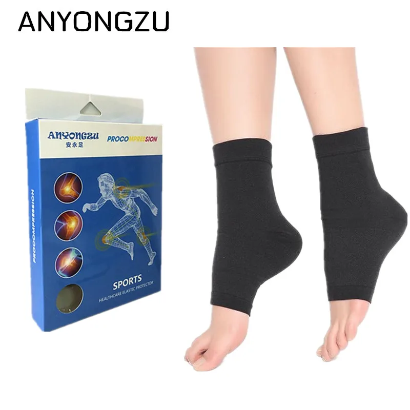 ANYONGZU Professional Medical Protect Ankle Sleeve Prevent Sprained Relieve Pain Elastic Protection Warmth Socks With Gift Box