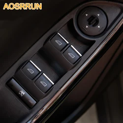 Car Windows lift switch button abs chrome trim For Ford Fiesta Focus 3 Ecosport Car sticker car accessories