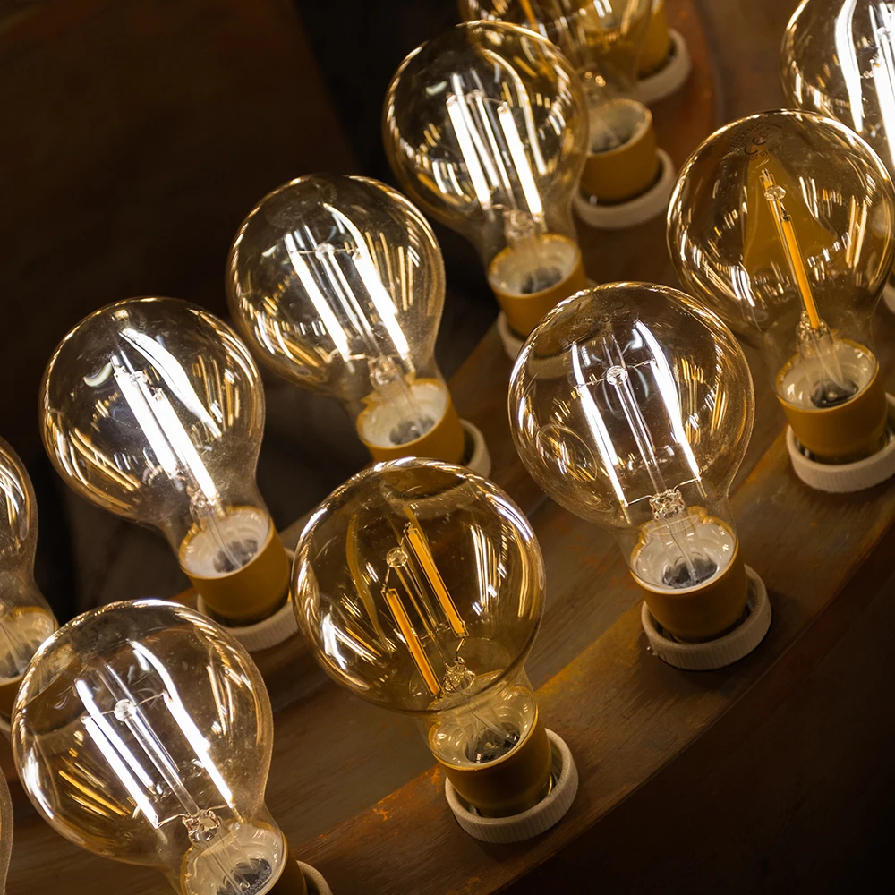 2pcs TULU LED Candle Bulb C35 G45 ST64 Vintage Lamp E14 E27 A60 220v Globe 2W 4W 6W 8W Filament Edison Light
