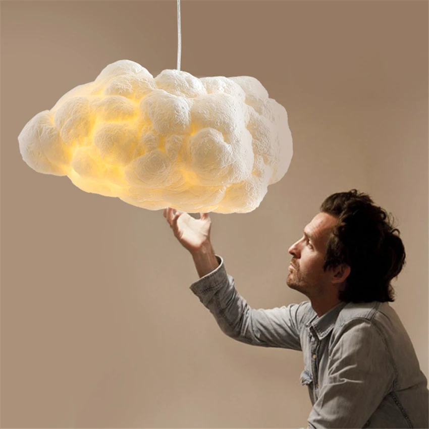 Cloud Lamp Pendant Light Decoration Floating Hanging lights Bedroom Children's Room Restaurant Cafe Cotton Engineering Lamp