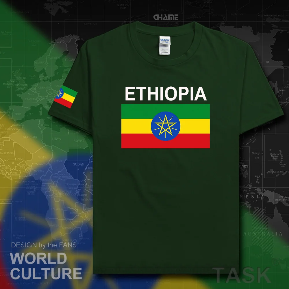 Ethiopia Ethiopian mens t shirts fashion 2017 jerseys nation team 100% cotton t-shirt clothing tops tees country sporting ETH