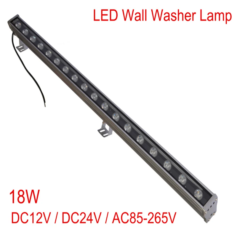 New 1M 18W LED Wall Washer Landscape light AC 85V-265V/DC12V/DC24V outdoor lights wall linear lamp floodlight 100cm wallwasher