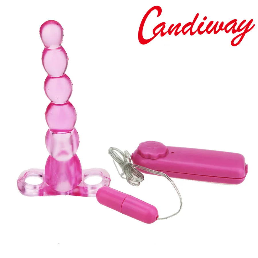 Powerful beads Vibrator dildo Jelly Anal Plug penis Vibration Sex Toys g spot Masturbation brush massager Products For Women