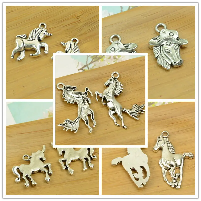 

horse/zebra/pony alloy/colt pendant antique silver animal charm DIY jewerly accessories findings choker bracelet free shipping