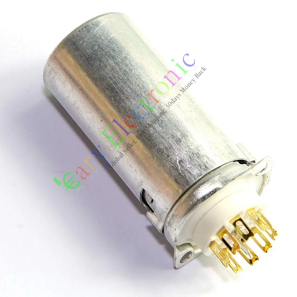 Wholesale and retail 4pcs 9Pin Gold Tube sockets Skirted Shield Chassis for 12AX7 12AU7 ECC82 6DJ8 free shipping