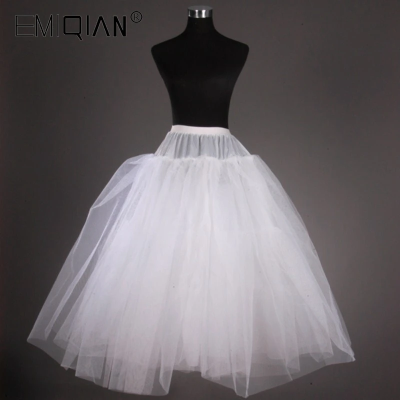 High Quality 3 Layers Tulle Wedding Crinoline Petticoat without bone Under Skirt