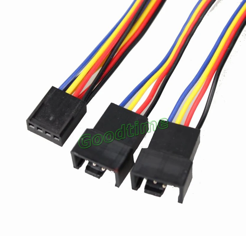 5pcs 4Pin to 2 x 4pin / 3pin PWM Convert Connector Extension Y-Splitter Adapter Cable For PC Compute Cooling Fan 300mm