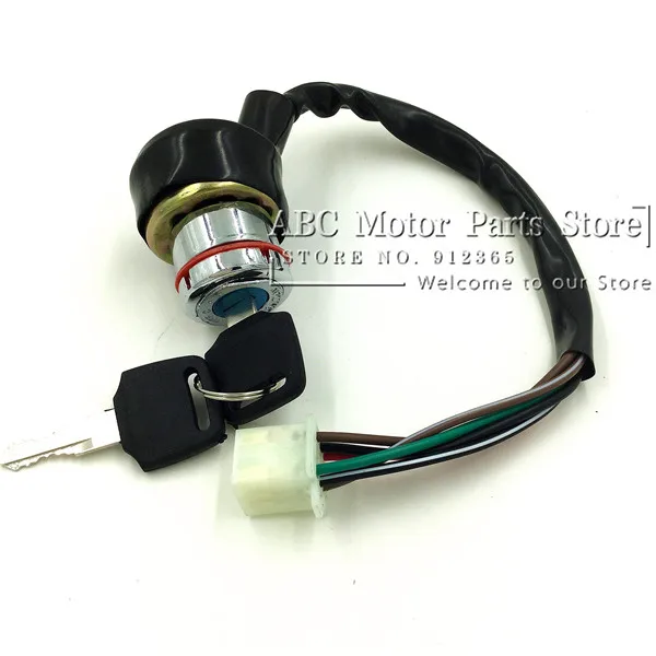 Steel Electric Switch Ignition Switch Lock head light switch 6 wire ATV Go Kart Motorcycle Spare Parts