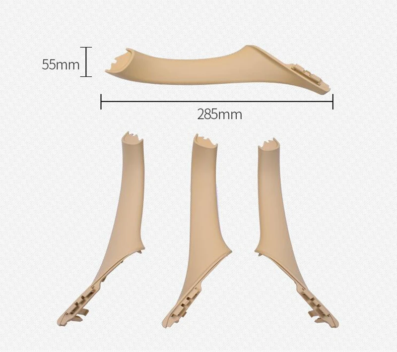 Genuine Leather Left Hand Drive LHD For BMW 5 series F10 F11 F18 Beige Car Interior Door Handle Inner Panel Pull Trim Cover Arm