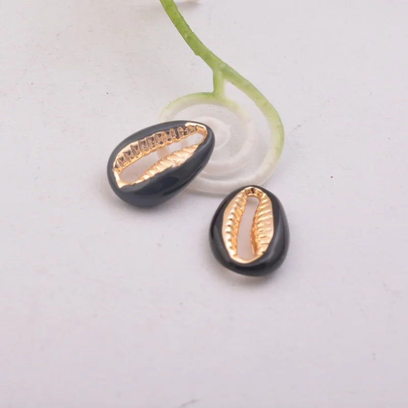30 Stück, 4,5 mm x 14 mm, emaillierte Muschel-Charms, Kupferanhänger in Lippenform für Damen und Herren, zum Selbergestalten von Schmuck, nickelfrei und bleifrei. – Detail 8