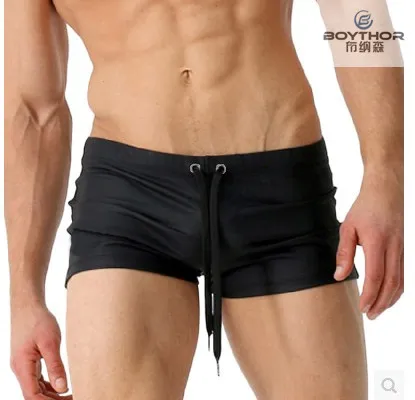 Brand new BOYTHOR Men\'s swimming trunks are custom-made Plain boxer shorts Sexy small waist Sexy small waist plus-size