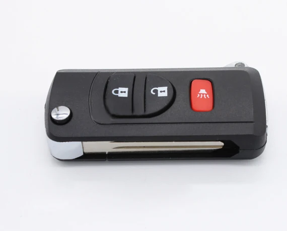 Modified Car Key Case Blanks 3 Buttons For Nissan Sylphy Tiida Flip Folding Remote Key Shell