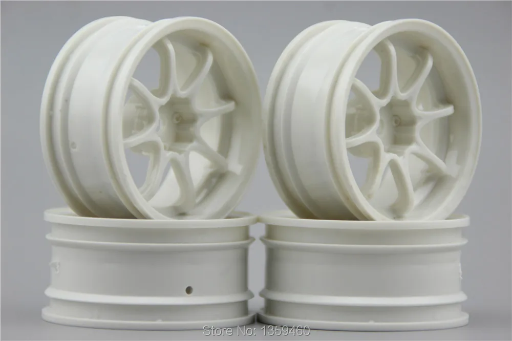 4pcs 1/10 Touring&Drift  Wheel Rim  W8S1NW (White) 6mm offset  fits for 1:10 Touring&Drift Car 1/10 Rim 10276