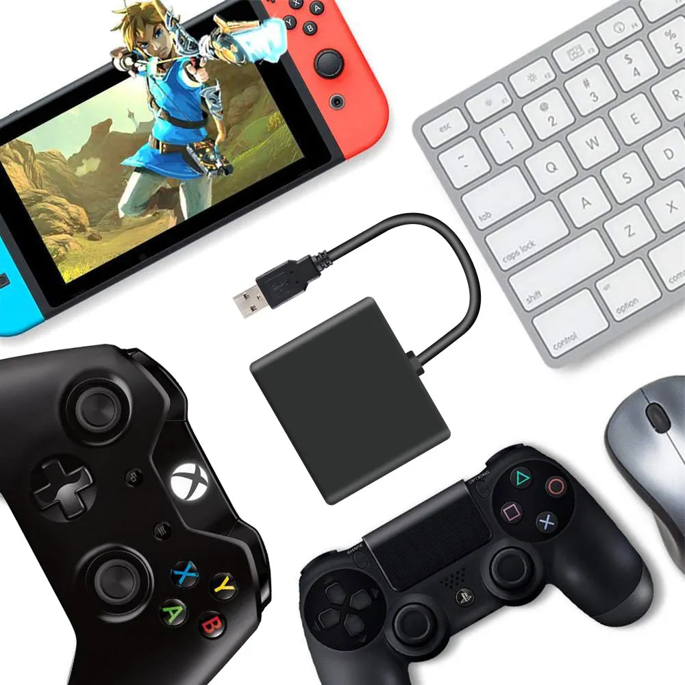 

Конвертер usb для мыши и клавиатуры, адаптер для PS4 и Nintendo NS Switch, портативный конвертер для Xbox One, аксессуары для клавиатуры и мыши