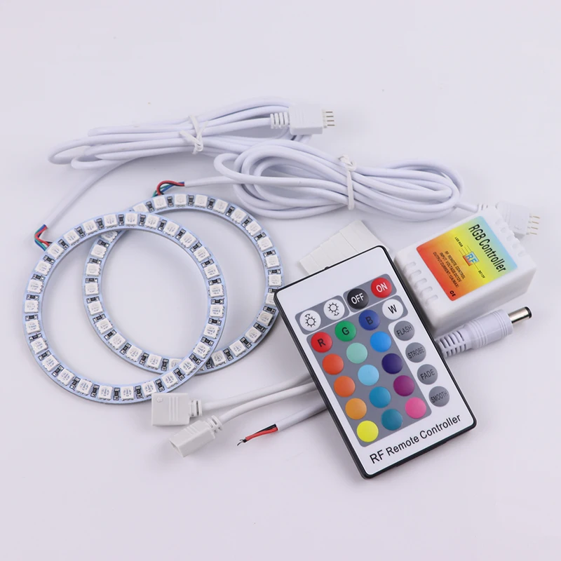 Latest Headlight Multi-color RGB LED Angel Eyes Ring Eye DRL RF Remote Control for Nissan Maxima 2010 2011 2012 Accessories