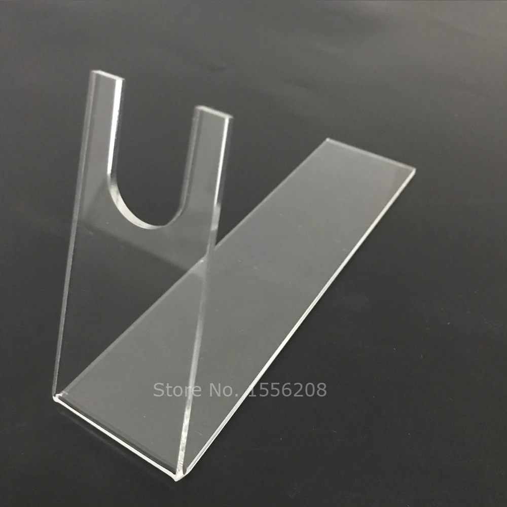 20pcs/lot Small Size Clear Plexiglass Pistols Holder Acrylic Gun Display Stand Holder 20mm Slot Width