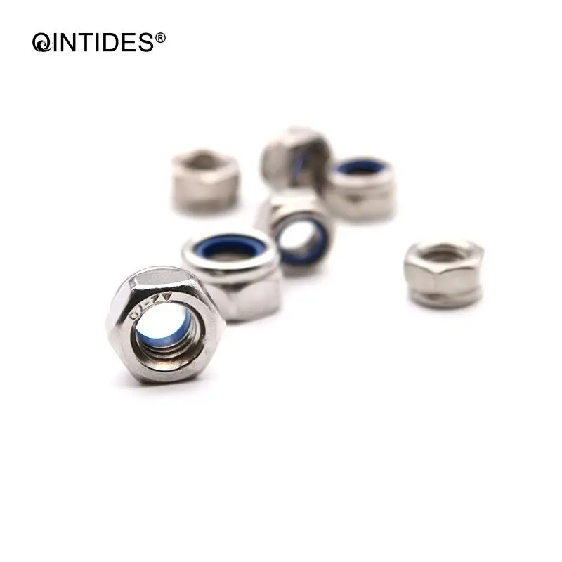 QINTIDES M24 - M36 Prevailing torque type hexagon thin nuts with non-metallic insert 304 stainless steel nylon lock nut  M27 M30