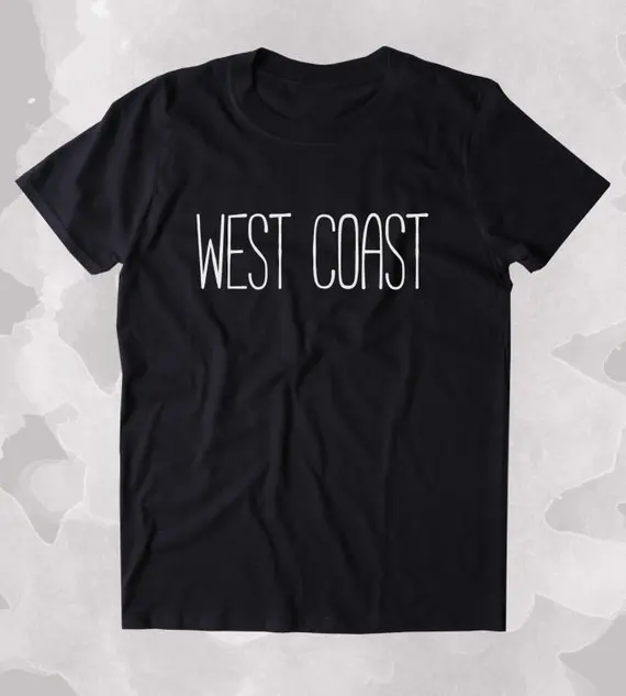 Sugarbaby West Coast Shirt Beach Ocean Pop Culture California Hip Hop Lover Clothing Tumblr T-shirt Unisex T shirt Drop ship