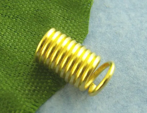 

Free shipping!!!!!Silver Tone Coil End Crimp Fasteners 9x5mm fit 3-3.5 cord