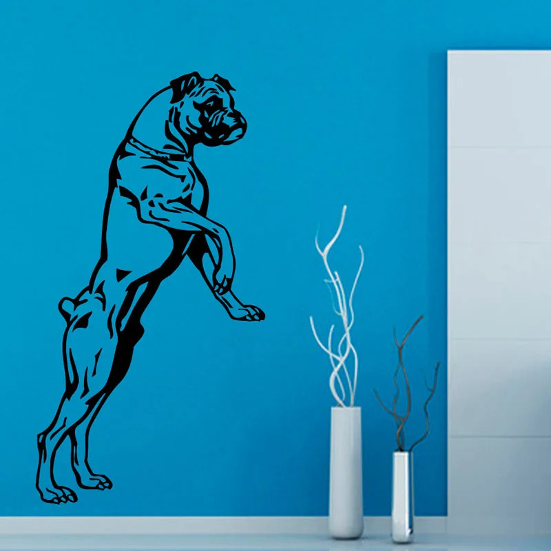 ZOOYOO Boxer Dog Wall Sticker Home Decor Kids Children Rooms Decoration Creative Wall Decals Removable Waterproof Art Murals