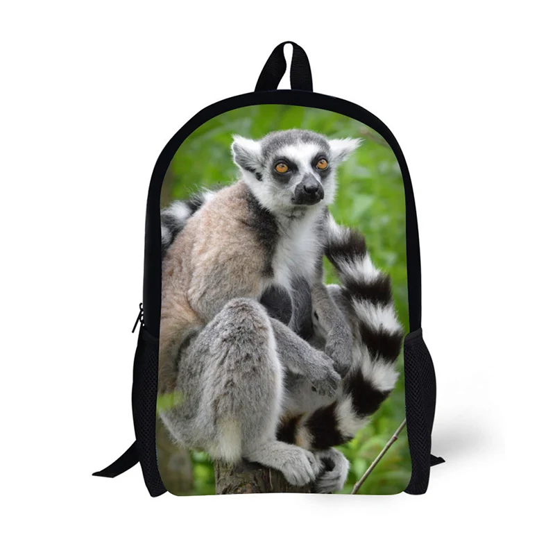 

School backpack children backpack Lemur animal creative classic Printing for High School Backpacks for Teenagers