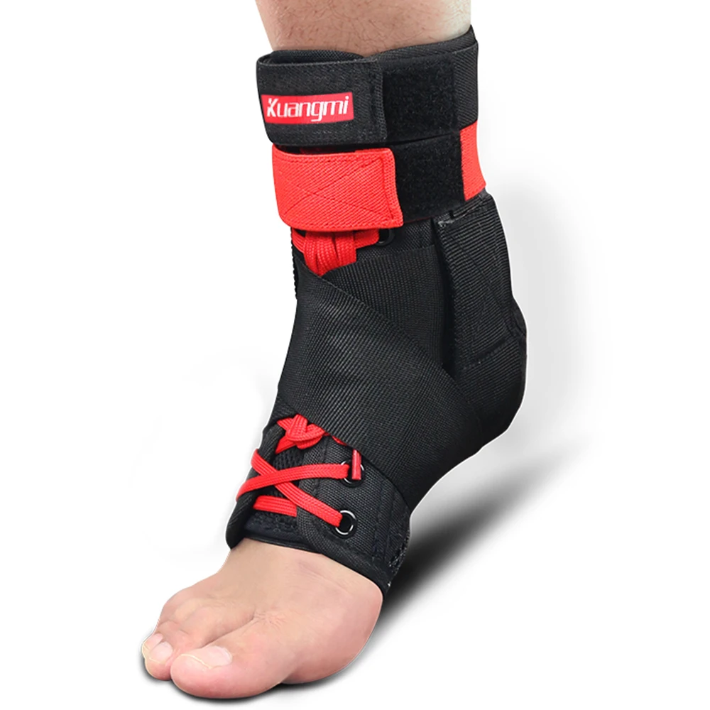 Kuangmi 2 PC Ankle Support Brace Guard Sports Running Compression Ankle Sleeve Adjustable Ankle Straps Sprained Ankle Protector