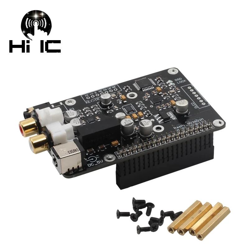 

R38 ES9038Q2M ES9038 Q2M I2S 384K DSD 128 Decoder DAC HiFi Audio Digital Player Network Player Board For Raspberry Pi