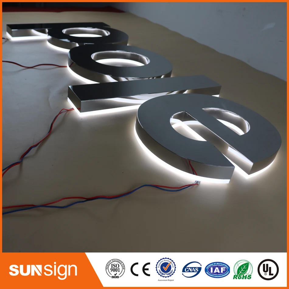 custom made 3d letters mirror stainless steel letters and signs