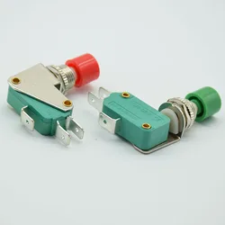 2pcs 3 Pins Red green Signal PushButton Switch 16A 125V/250V AC Momentary  reset Switch SPDT 1 NO 1 NC DS438 KW3-0Z-2