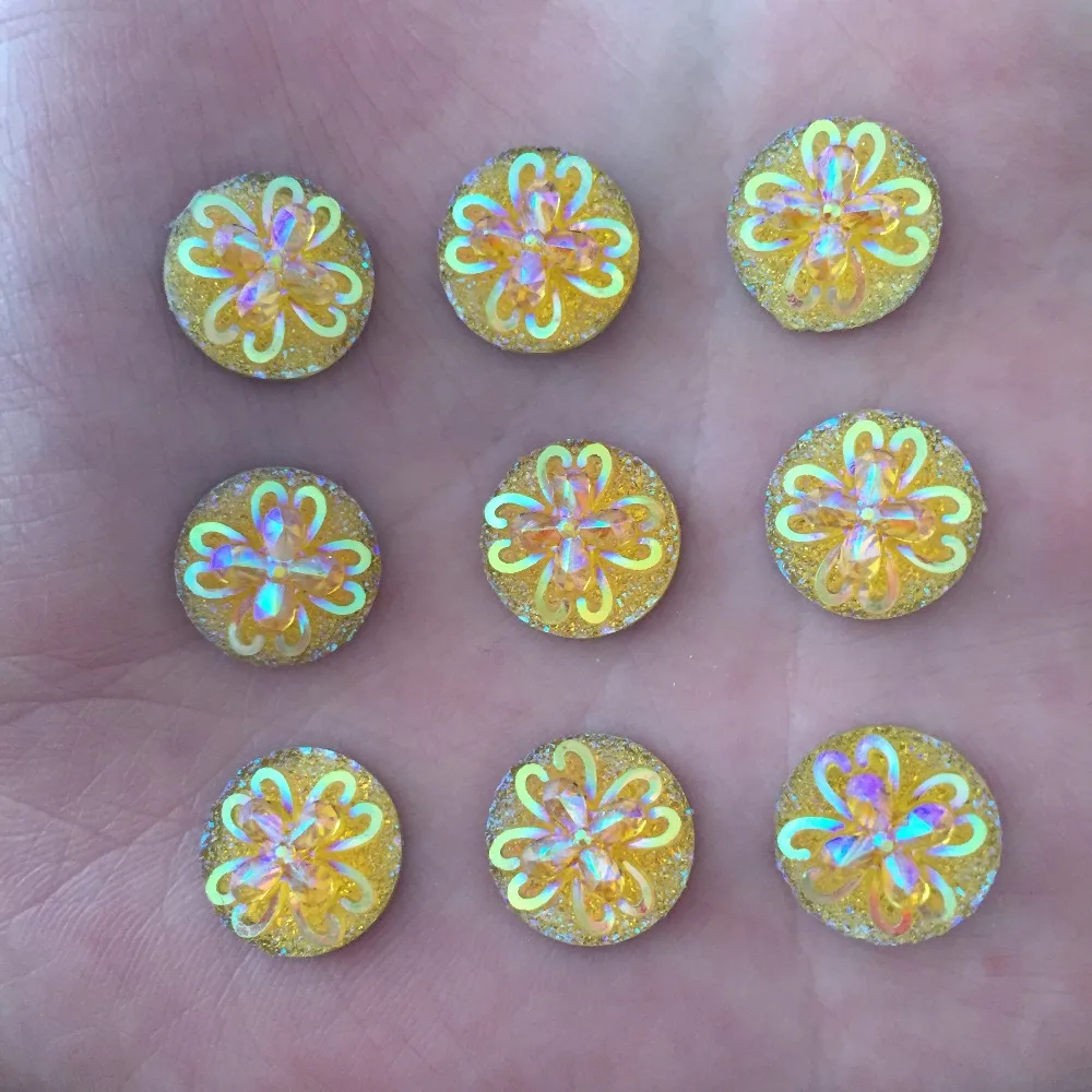 DIY 60PCS 12mm AB round Resin Rhinestone Flatback Scrapbooking for phone/wedding D78