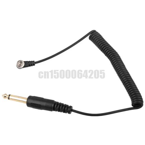 Cabo de sincronização pc 6.35mm para macho, cabo com trava parafuso para câmera dslr yongnuo