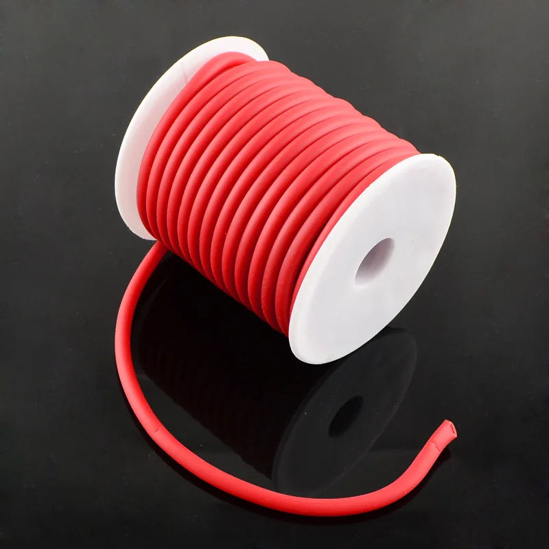 pandahall 5mm Round Synthetic Rubber Cord Hollow DIY for Jewelry Making DIY Bracelet Necklace Accessories Findings 10m/roll