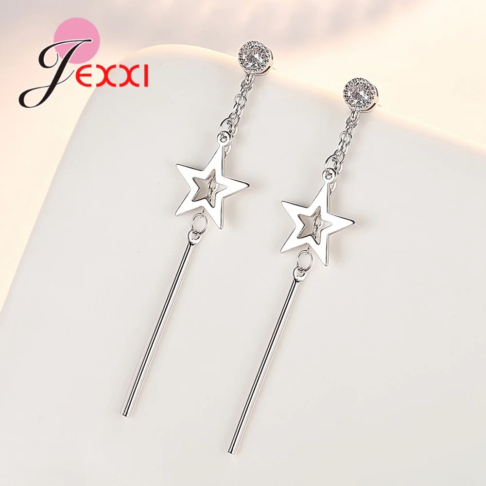 Hot Charm Statement Fashion Jewelry Long Tassel Star Bar Drop Earring For Women Sweet Ear Line Boucles d'oreilles Brinco