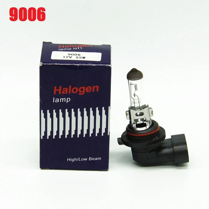 10 pcs quartz glass auto halogen bulb H4 H7 H11 9005 9006 H1 H3 car headlight 55w 4300k halogen lamp